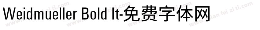 Weidmueller Bold It字体转换